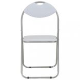 4 db fehér műbőr összecsukható étkezőszék