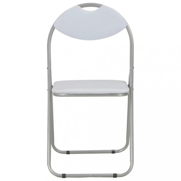 4 db fehér műbőr összecsukható étkezőszék