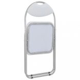 4 db fehér műbőr összecsukható étkezőszék