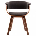 2 db szürke hajlított fa és szövet étkezőszék