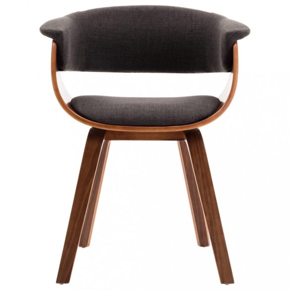 6 db szürke hajlított fa és szövet étkezőszék