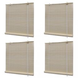 4 db természetes bambuszroló 120 x 160 cm