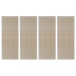 4 db téglalap alakú természetes bambuszszőnyeg 120 x 180 cm