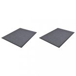 2 db szürke PVC lábtörlő 90 x 60 cm