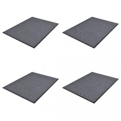 4 db szürke PVC lábtörlő 90 x 60 cm