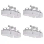 4 db mennyezeti lámpa ellipszoid üvegburával E14