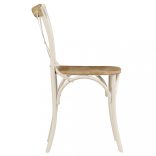 4 db fehér tömör mangófa kereszt háttámlás szék