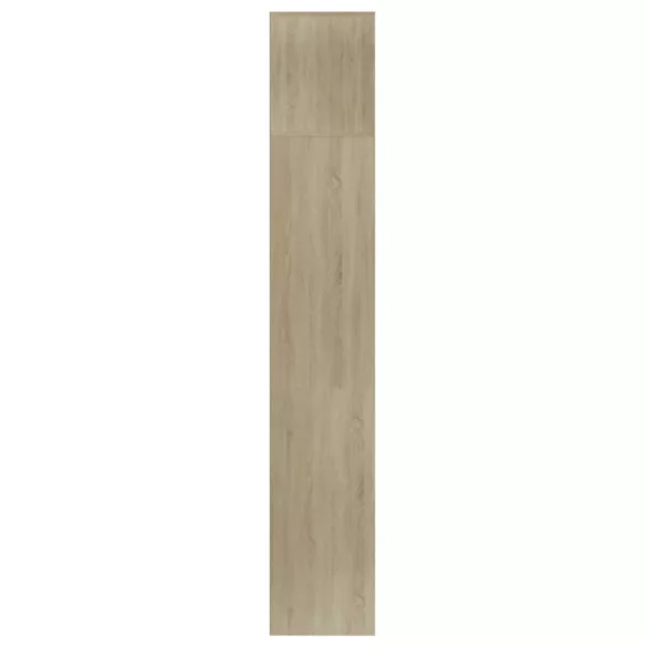 3-részes sonoma színű könyv-/TV-szekrényszett 180x30x180 cm