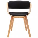 2 db fekete hajlított fa és műbőr étkezőszék