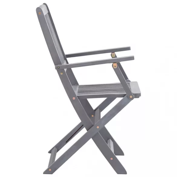 7-részes szürke tömör akácfa kerti étkezőgarnitúra