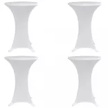 4 db fehér sztreccs asztalterítő bárasztalhoz Ø70 cm