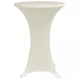 4 db krémszínű sztreccs asztalterítő bárasztalhoz Ø80 cm