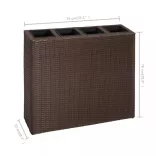 2 darab barna polyrattan kerti magaságyás 4 kaspóval