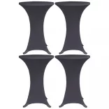 4 db antracitszürke sztreccs asztalterítő 60 cm