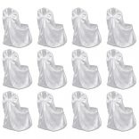 12 db fehér esküvői/bankett székszoknya