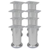 8 darab kerek króm kanapéláb 120 mm