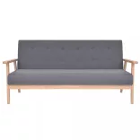 3 részes sötétszürke szövet ülőgarnitúra