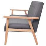 3 részes sötétszürke szövet ülőgarnitúra