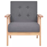 3 részes sötétszürke szövet ülőgarnitúra