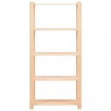 2 db 5-szintes tömör fenyőfa tárolópolc 250 kg 80 x 38 x 170 cm