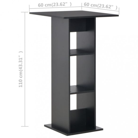 280206  Bar Table Black 60x60x110 cm