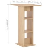 tölgy bárasztal 60 x 60 x 110 cm