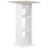 fehér és betonszürke bárasztal 60 x 60 x 110 cm