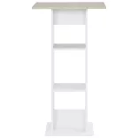 fehér és betonszürke bárasztal 60 x 60 x 110 cm