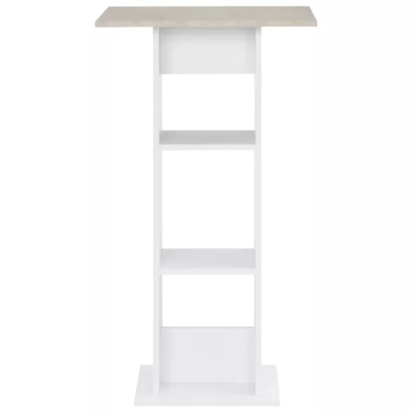 fehér és betonszürke bárasztal 60 x 60 x 110 cm