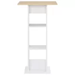 fehér és sonoma tölgy színű bárasztal 60 x 60 x 110 cm