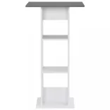 fehér és antracitszürke bárasztal 60 x 60 x 110 cm