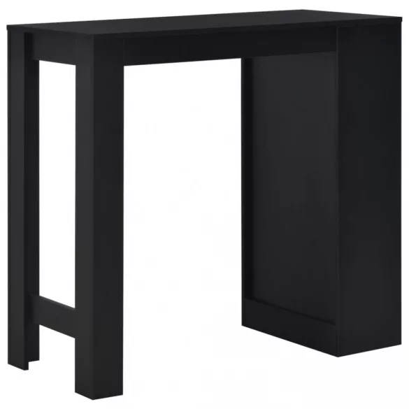 fekete bárasztal polccal 110 x 50 x 103 cm