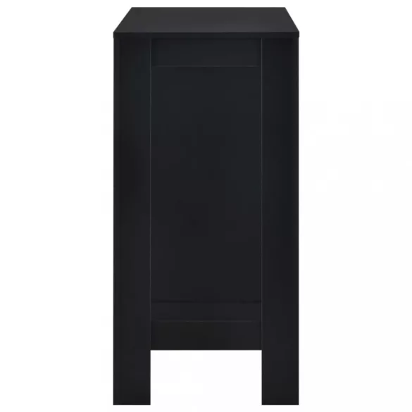 fekete bárasztal polccal 110 x 50 x 103 cm