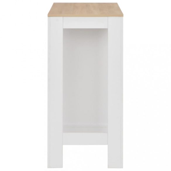 fehér bárasztal polccal 110 x 50 x 103 cm