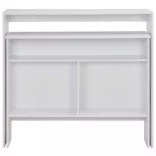 fehér bárasztal 2 asztallappal 130 x 40 x 120 cm