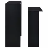 fekete bárasztal 2 asztallappal 130 x 40 x 120 cm