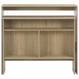 tölgyfa színű bárasztal 2 asztallappal 130 x 40 x 120 cm