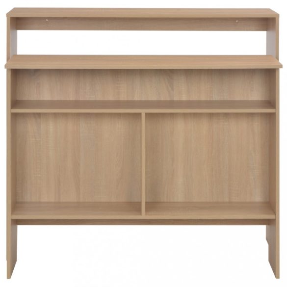 tölgyfa színű bárasztal 2 asztallappal 130 x 40 x 120 cm