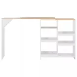 fehér bárasztal mozgatható polccal 138 x 39 x 110 cm