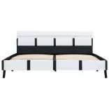 fehér LED-es műbőr ágykeret 120 x 200 cm
