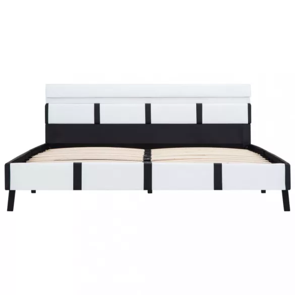 fehér LED-es műbőr ágykeret 120 x 200 cm