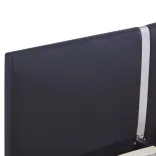 fekete műbőr ágykeret 120 x 200 cm