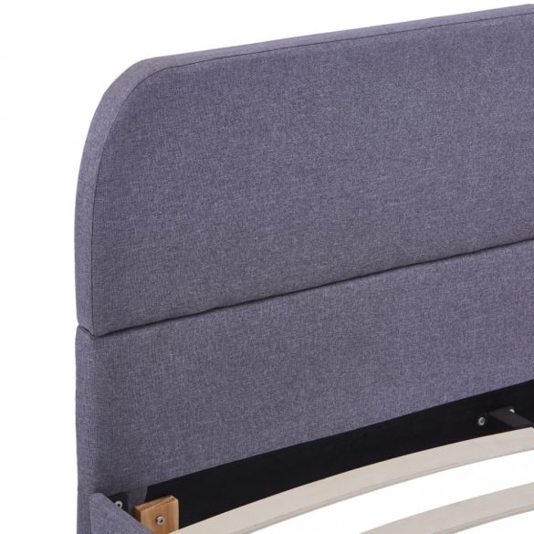 világosszürke szövetkárpitozású ágykeret 140x200 cm