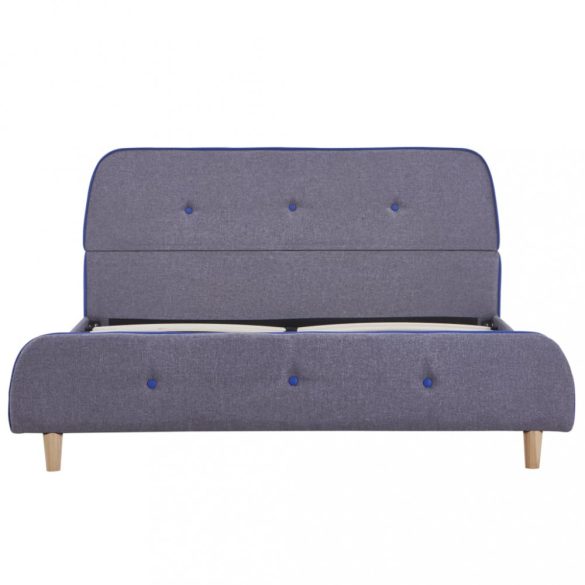 világosszürke szövetkárpitozású ágykeret 140x200 cm