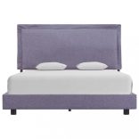 világosszürke szövetkárpitozású ágykeret 140x200 cm