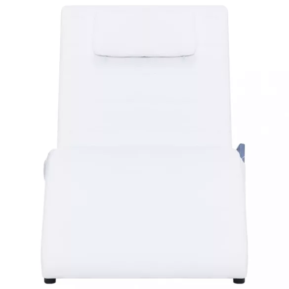 fehér masszázsfunkciós műbőr dívány párnával