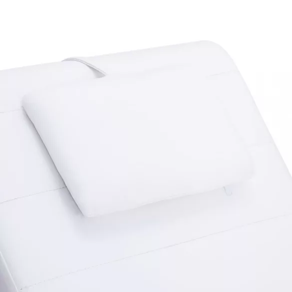 fehér masszázsfunkciós műbőr dívány párnával