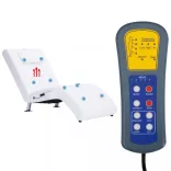 fehér masszázsfunkciós műbőr dívány párnával