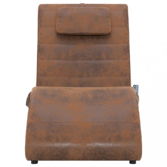 barna masszázsfunkciós művelúr dívány párnával