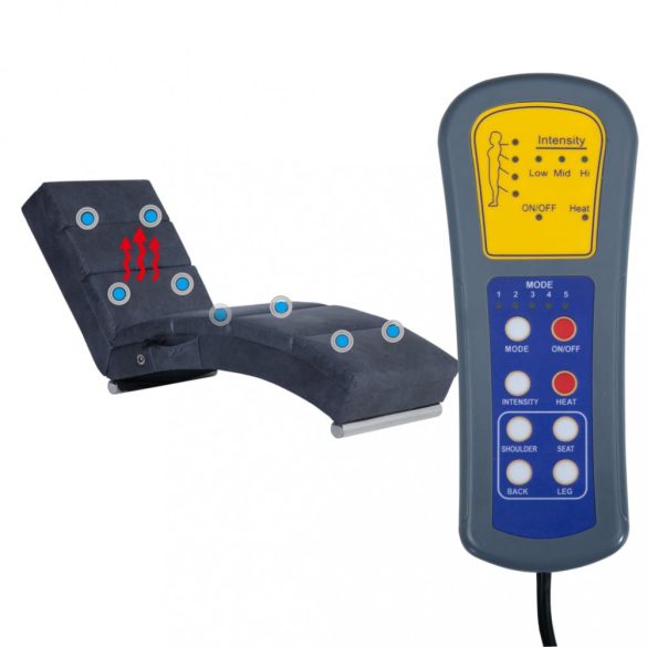 szürke masszázsfunkciós művelúr dívány